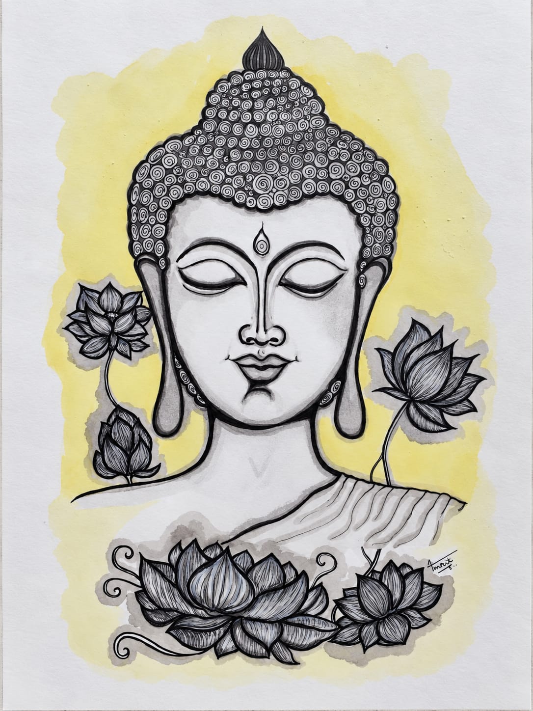 yellow buddha